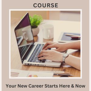 Person typing on a laptop undertaking a freelance travel writing course.